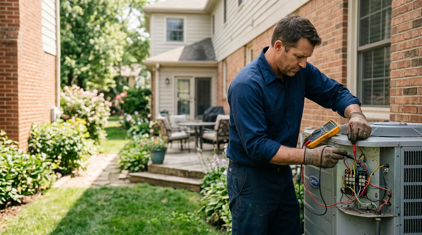 HVAC technician working near North Scituate, RI